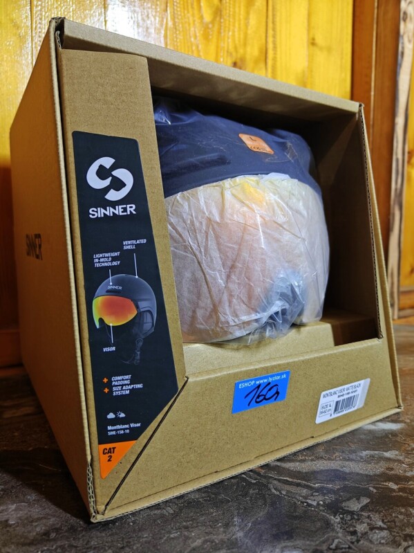 PRILBA SINNER MONTBLANC VISOR MATTE BLACK 59-61CM